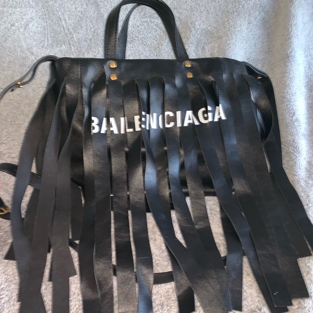 BALENCIAGA Laundry Fringes XS bag